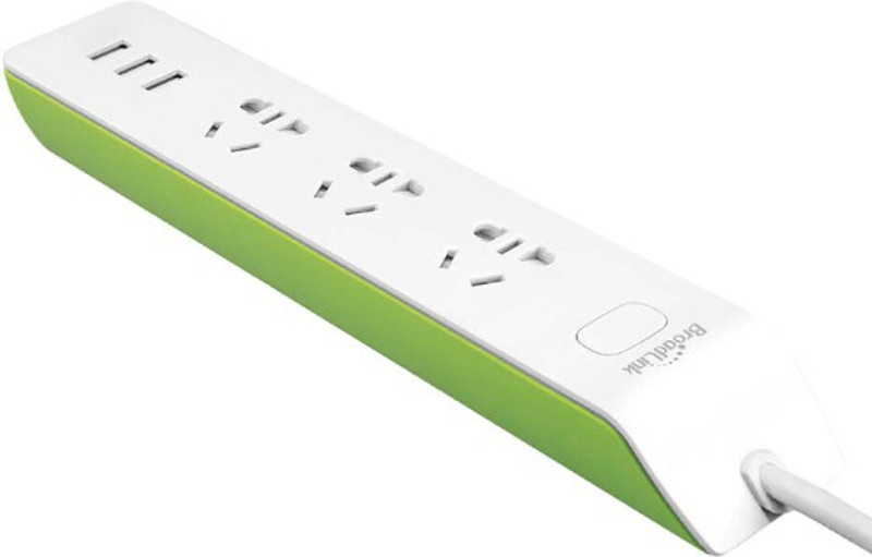 broadlink A13TGT93DHZBE4 3 Socket Surge Protector(Multicolor)