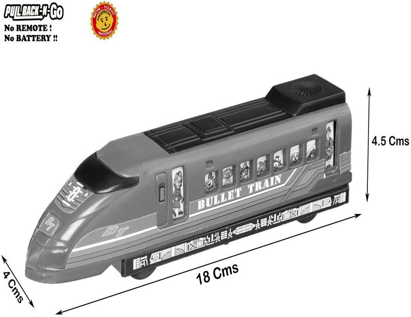 shinsei Pull Back Bullet Train |Railway|Miniature Scaled Models Red Colour(Multicolor)