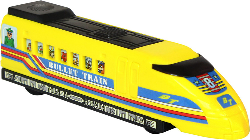 shinsei Pull Back Bullet Train |Railway|Miniature Scaled Models | Best Toy Gift for Kids(Yellow)