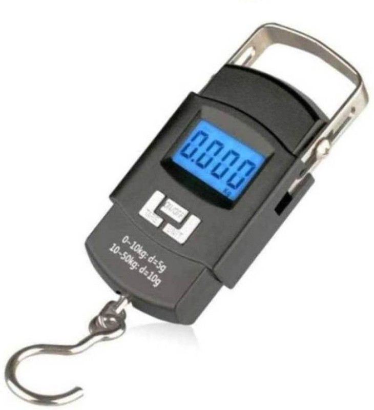 PreeX 50Kg Portable Hanging Luggage Weight Machine Digital Weighing Scale(Black)