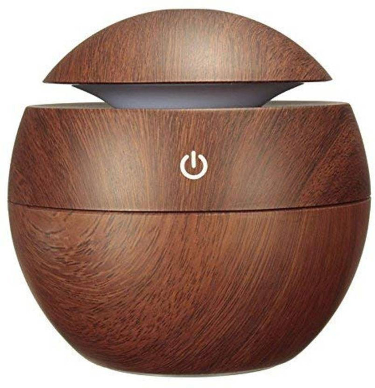 stinky hub Air Freshener Mini Wooden Finish Humidifier With LED Night Light Portable Room Air Purifier(Brown)