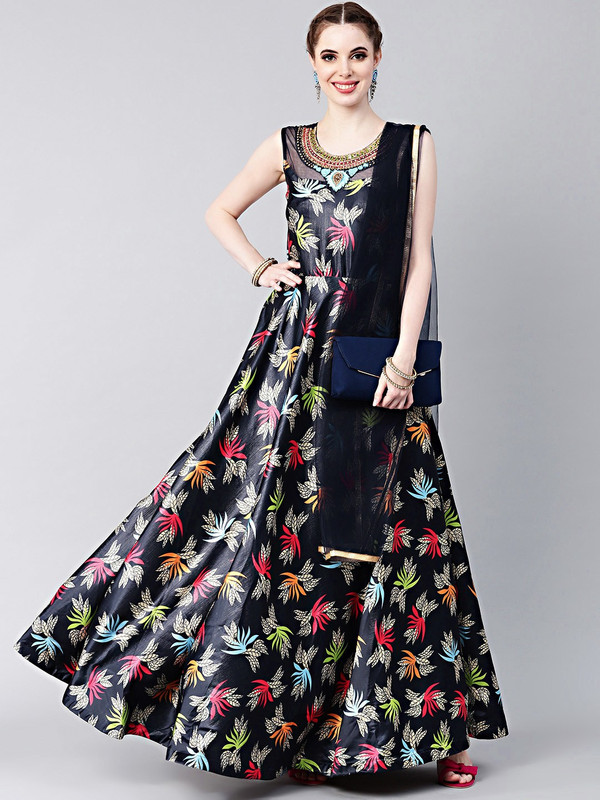 Buy Chhabra 555 Anarkali Gown Blue Online at desertcartZimbabwe