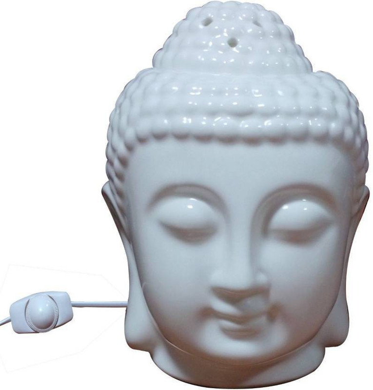 gandak Electric Buddha Aroma Diffuser Fine Quality Porcelain With Light Decorative Showpiece  -  16 cm(Polyresin)