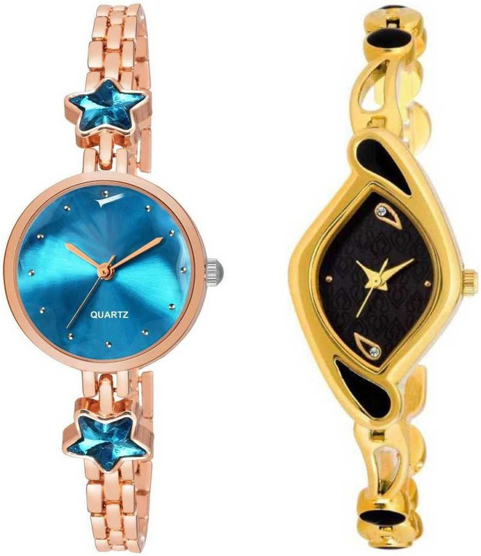 next vision New Designer Stylish Black Dial Gold Analog Watch Women new arrival Fashion Analog Watch  - For Women