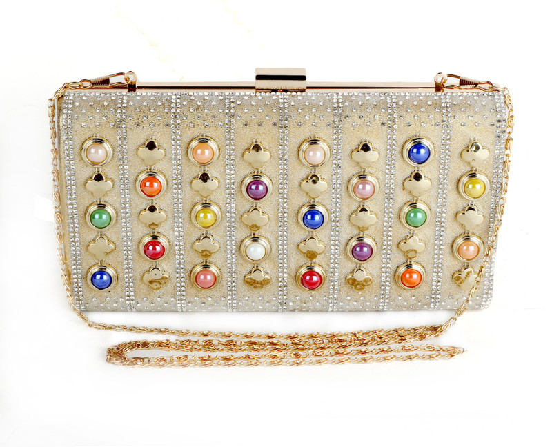 qooqle Party Gold  Clutch