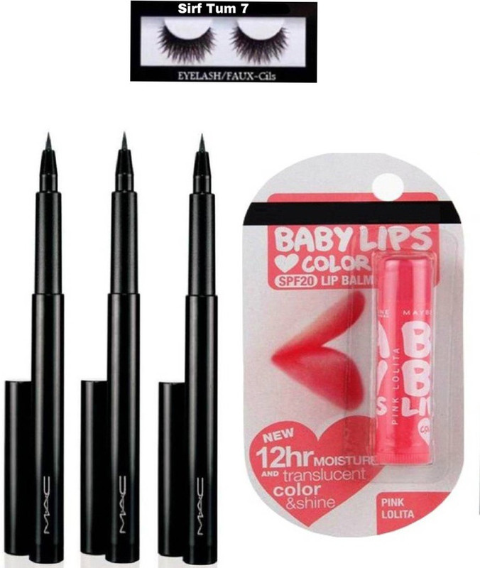 sirf tum 7 7combo with pure matte liner pen,pink lolita,eyelash set 5(Set of 1)