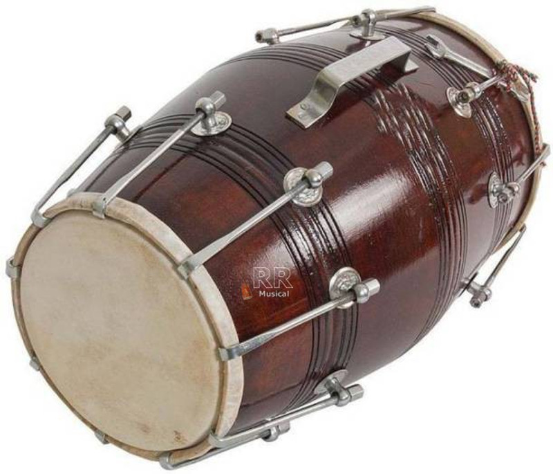RR Musical DNT0121 Nut & Bolts Dholak(Brown)