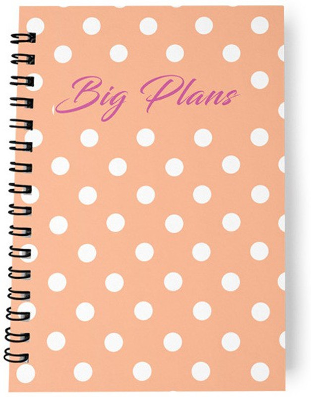 neotericbloom A5 Planner(Neoteric Bloom Stationery Light Orange Polka Print Dateless/Undated Monthly Planner, A5, Soft Cover, 80 GSM, 24 Pages (Multi-Colour), Light Orange)