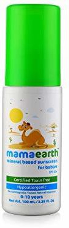 Mamaearth Sunscreen - SPF 20+ PA+++ Mineral Based Sunscreen for Babies(100 g)