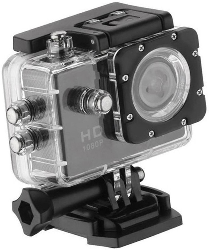 BIRATTY Sports Action Camera HD 1080p 12MP Waterproof Action Camera best quality Sports and Action Camera(Black, 16 MP)