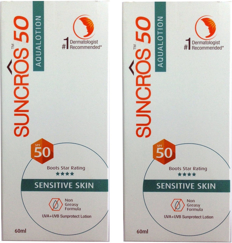 Suncros 50 Aqualotion Spf50 For Sensitive Skin 60ml Pack Of 2 Spf 50 Pa 60 Ml Buy Online In Samoa At Samoa Desertcart Com Productid 143390483 Find spf 50 sunscreen from a vast selection of skin care. desertcart