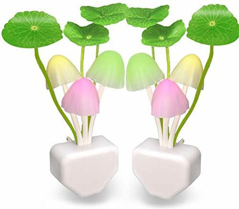 powerzoom PACK OF 2 SENSOR FLOWER POT NIGHT LAMP Night Lamp(10 cm, White)