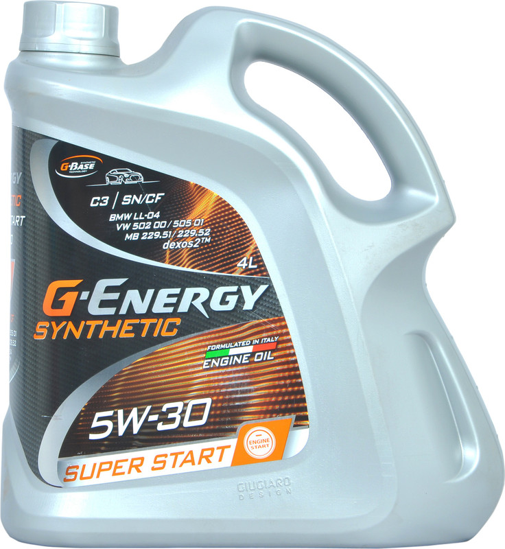 gazpromneft G-ENERGY SUPER START 5W30 API-SN/CF ACEA-C3 FULLY SYNTHETIC DEXOS-2tm Synthetic Motor Oil(4 L)