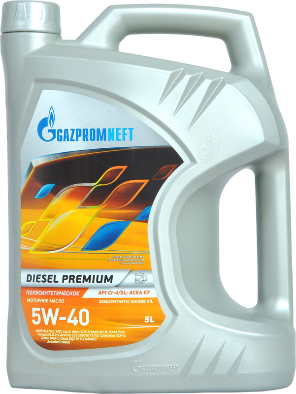 gazpromneft 5W40 API SL/CI-4 ACEA E7 SEMI SYNTHETIC Synthetic Blend Motor Oils(5 L)