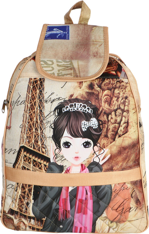 uoou india LIGHT BROWN STRAIGHT CHAIN 5 L Backpack(Brown, Multicolor)