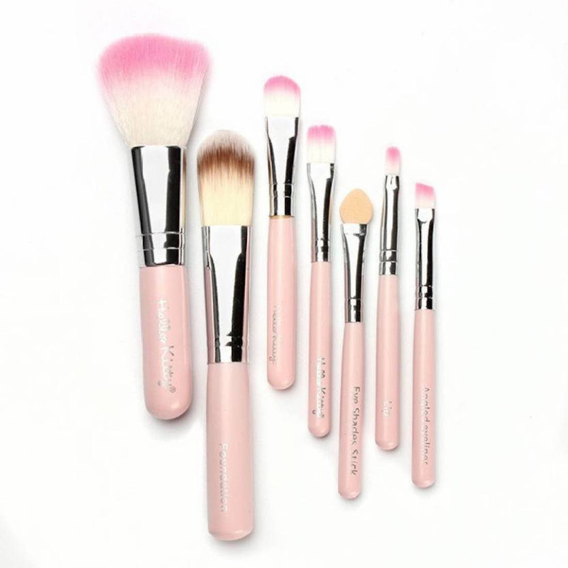 bella hararo Authentic 7pcs Professional Pink brush set(Pack of 7)