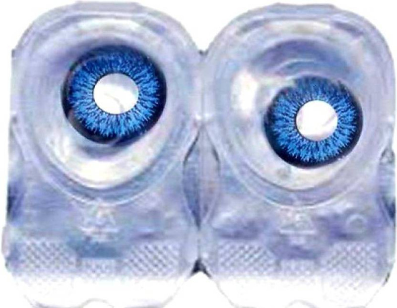 luckshine Disposable Monthly Eye Contact lens, Zero Power ( Pure Natural Deep Blue) Monthly(0, Colored Contact Lenses, Pack of 1)