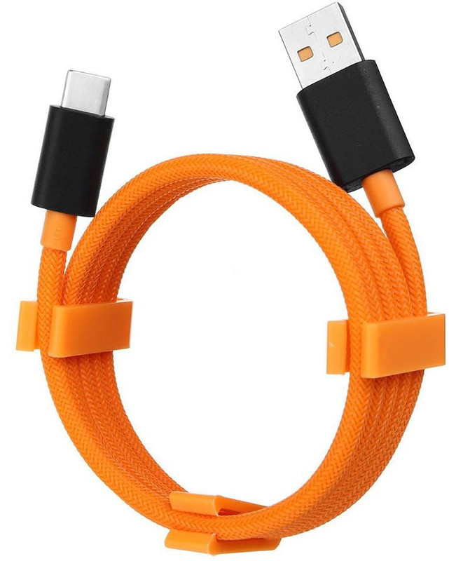 trucovers mclaren Special Edition Round Data USB Type-C Fast Quick Charging 1 m USB Type C Cable(Compatible with All Phones With Type C port, Orange, Sync and Charge Cable)