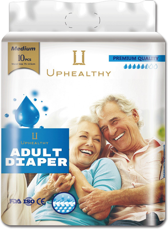 uphealthy Disposable Adult Diapers - M(10 Pieces)