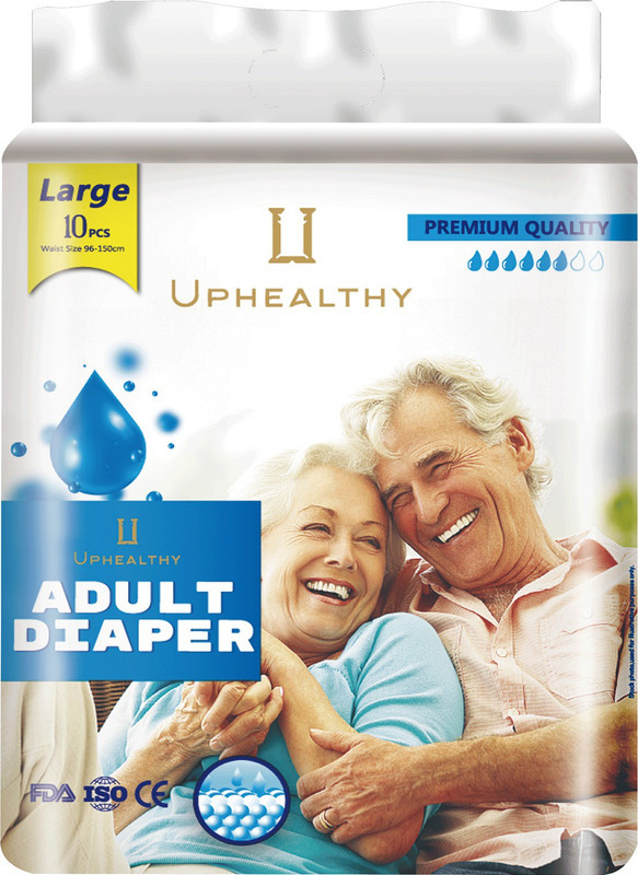 uphealthy Disposable Adult Diapers - L(10 Pieces)