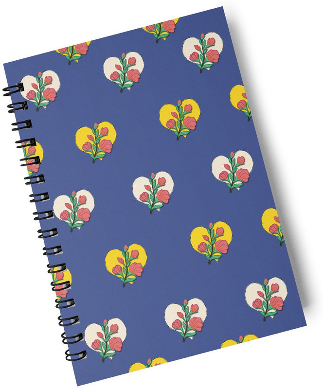 neotericbloom A5 Planner(Neoteric Bloom Stationery Blue Flowers & Hearts Dateless/Undated Monthly Planner, A5, Soft Cover, 80 GSM, 24 Pages (Multi-Colour), Blue)
