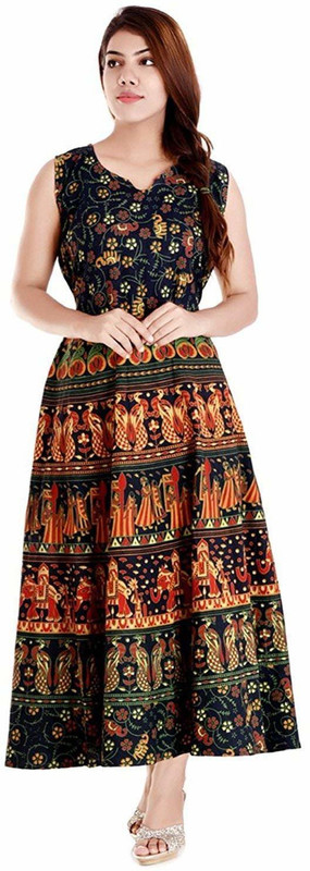 kabya Women Maxi Multicolor Dress