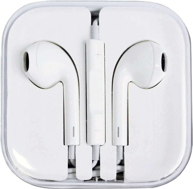 pervious 1001 Earphones with mic and extra bass and good sound Wired Headset with Mic(White, In the Ear)