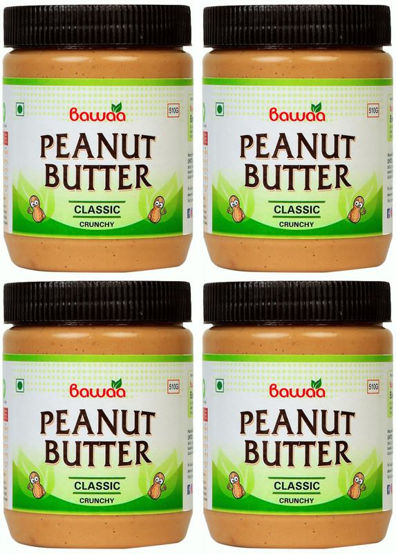 bawaa Classic Peanut Butter (Crunchy) (Pack of 4) 2 kg(Pack of 4)