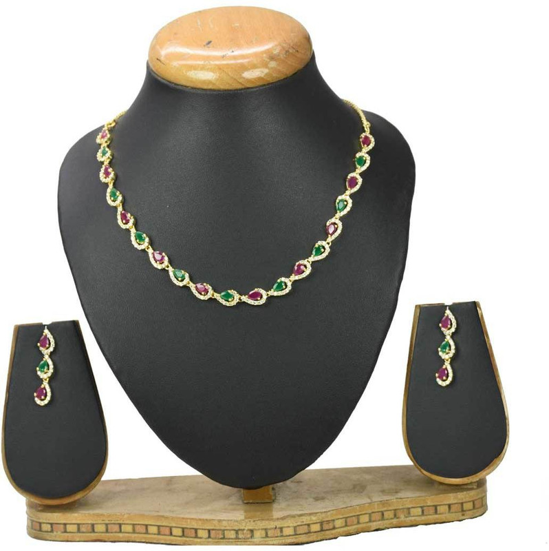 fantasia style club Brass Jewel Set(Gold, White, Red, Green)