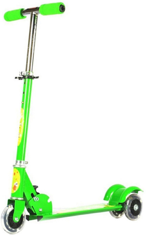 dharti enterprise 3 Wheel Foldable Scooter with Height Adjustment & Led Light on Wheel(Multicolor)