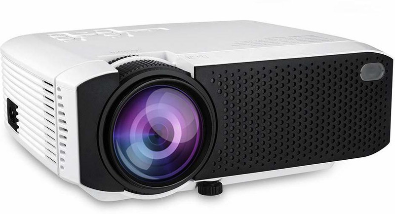 dkian E400A Android Smart Projector 8GB 1GB Ram HD 3D WiFi Bluetooth miracast 2500 Lumens Home Cinema Projector 2500 lm LCD Corded Portable Projector(White)