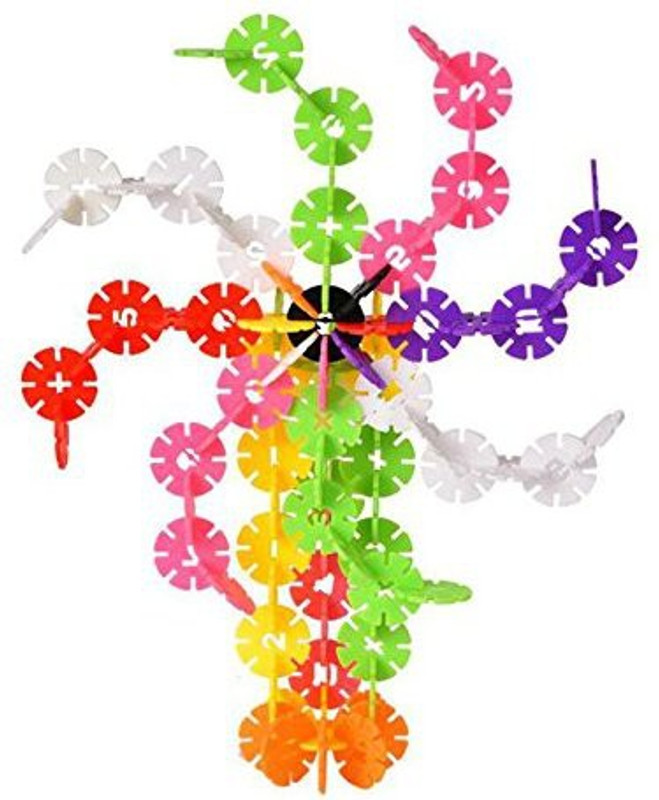 parthishy traders Colourful Plastic Building Stick Circle Blocks/kit, Connector Set(90 Pieces)