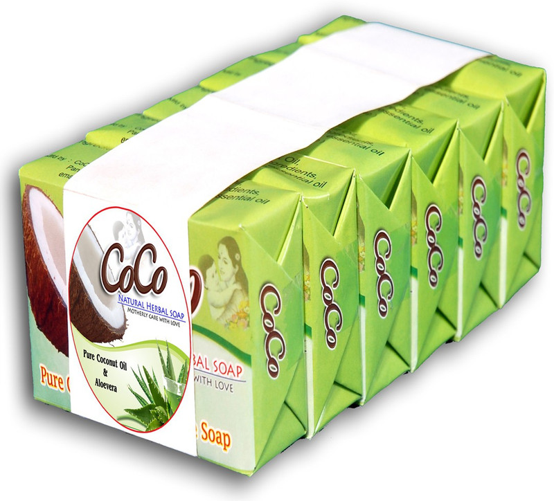 coco naturals 100% Pure Coconut oil & Aloevera Natural Herbal Soap(6 x 75 g)