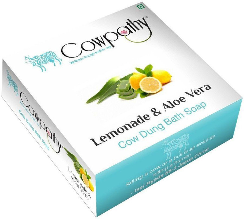 cowpathy Lemonade & Aloe Vera Cow Dung Bath Soap(7 x 75 g)