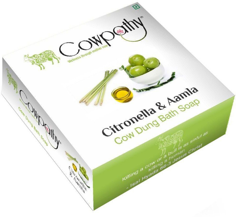 cowpathy Citronella - Amla Cow Dung Bath Soap(5 x 105 g)