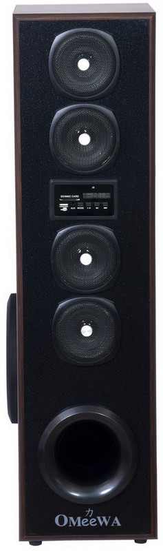 omeewa ST-607 35 W Bluetooth Tower Speaker(Wooden Brown and Sparkle black, 2.1 Channel)