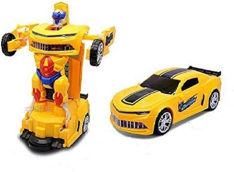 skyler collection Transformer Robot Converting To Super Car(Yellow)
