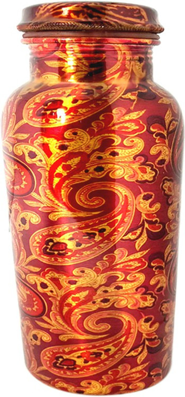 bartan hub Copper Bottle 1000 ml Bottle(Pack of 1, Multicolor)
