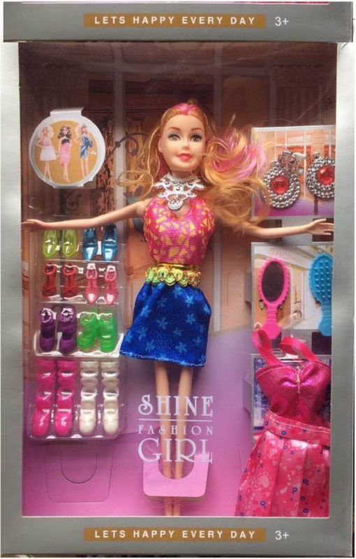 simpiyega creation Cute fashionable doll with accessories and dresses for kids (Multicolor)(Multicolor)