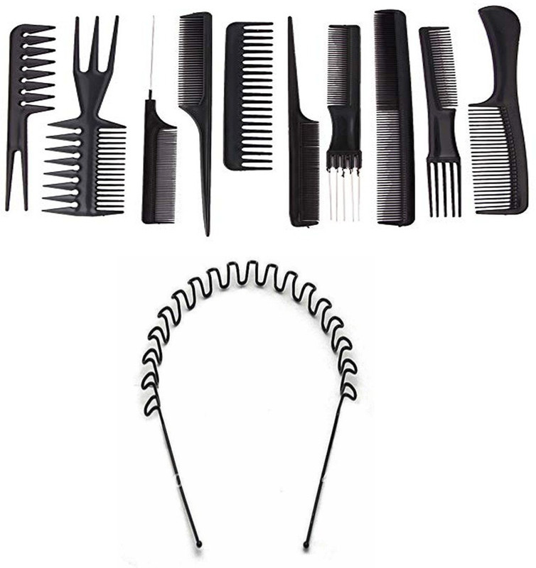 bella hararo Styling Comb Set and hair band Hair Accessory Set(Black)