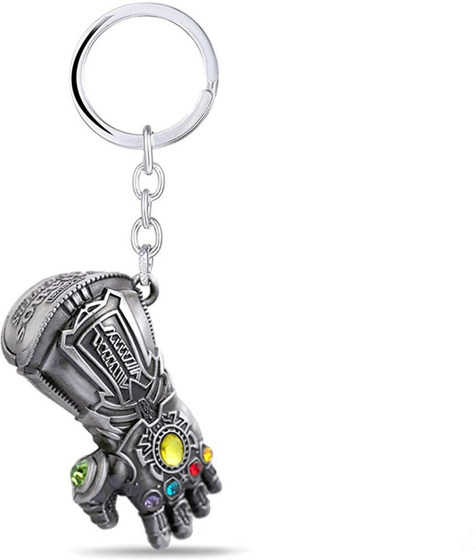 cyclon Thanos Gauntlet (Silver) Avengers End Game Metal Keyring Key Chain