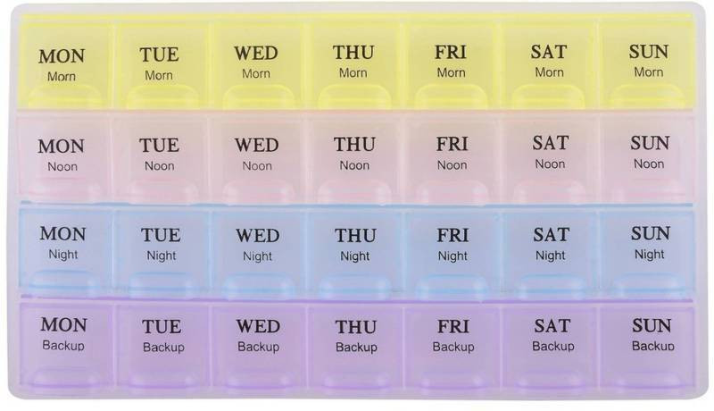 evershinegifts 7 Day Without Tray Pill Box Pill Box(Multicolor)