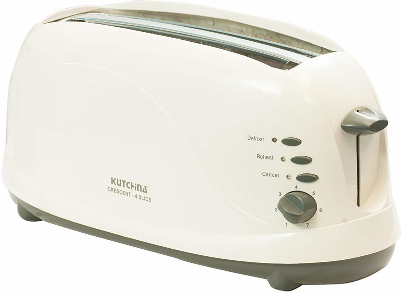 kutchina CRESCENT 4 SLICE 850 W Pop Up Toaster(White)