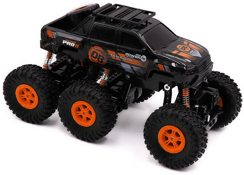 YAMAMA 6 Wheels Rock Crawler Remote Control Car, Monster Truck, Rechargeable(Red)