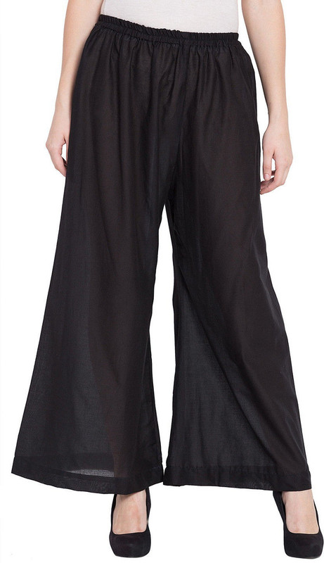sun flower trends Regular Fit Women Black Trousers