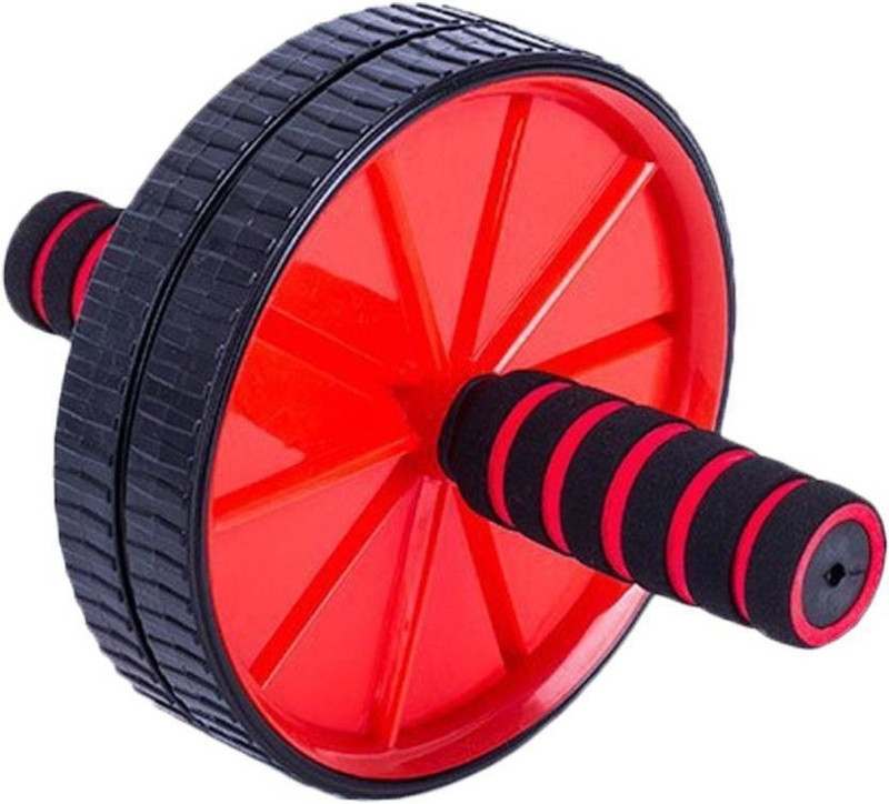 effingo Ab Wheel Roller Abdominal Workout for Exercise and Knee Mat (RED) Ab Exerciser(Red)