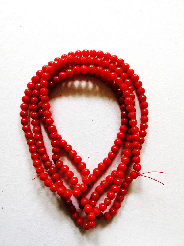 diva Glass beads Orange (8mm) for jewellery making (100 pieces)