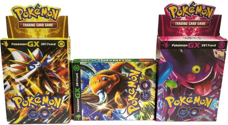 CrazyBuy Pokemon PK-30 GX Trading Card Game for Kids (3 Pcs Set)(Multicolor)