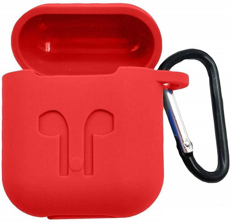 nory Front & Back Case for apple airpods(red, Cases with Holder, Silicon)
