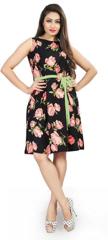 fabtown Women A-line Multicolor Dress